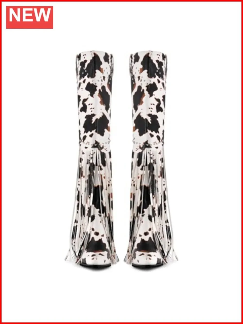 Wide Calf Western Thigh High Fringe Cowboy Boots Over Knee
